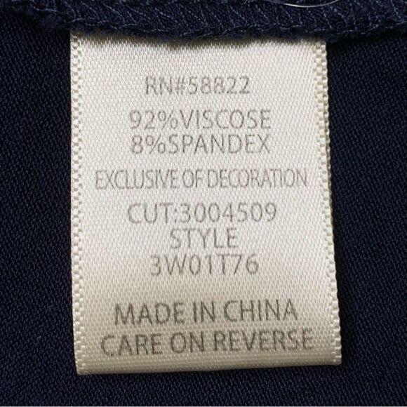 Max Studio Navy Blue Crochet Sleeveless Tunic Top - Picture 9 of 11